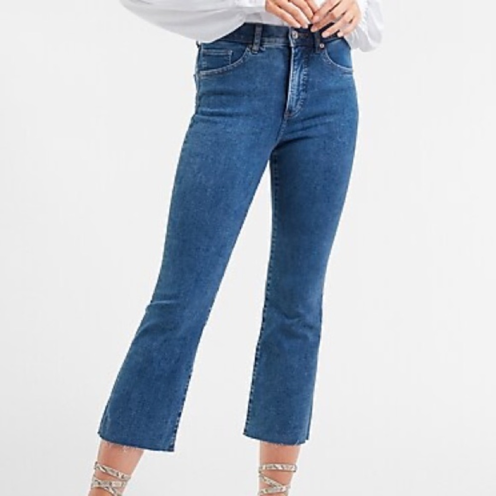 Express Cropped Flare Jeans